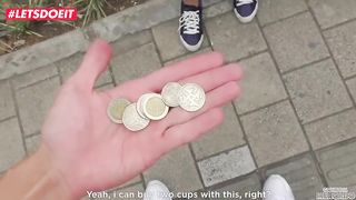 Няшную тинку забрали с улицы и за деньги выебали перед камерой